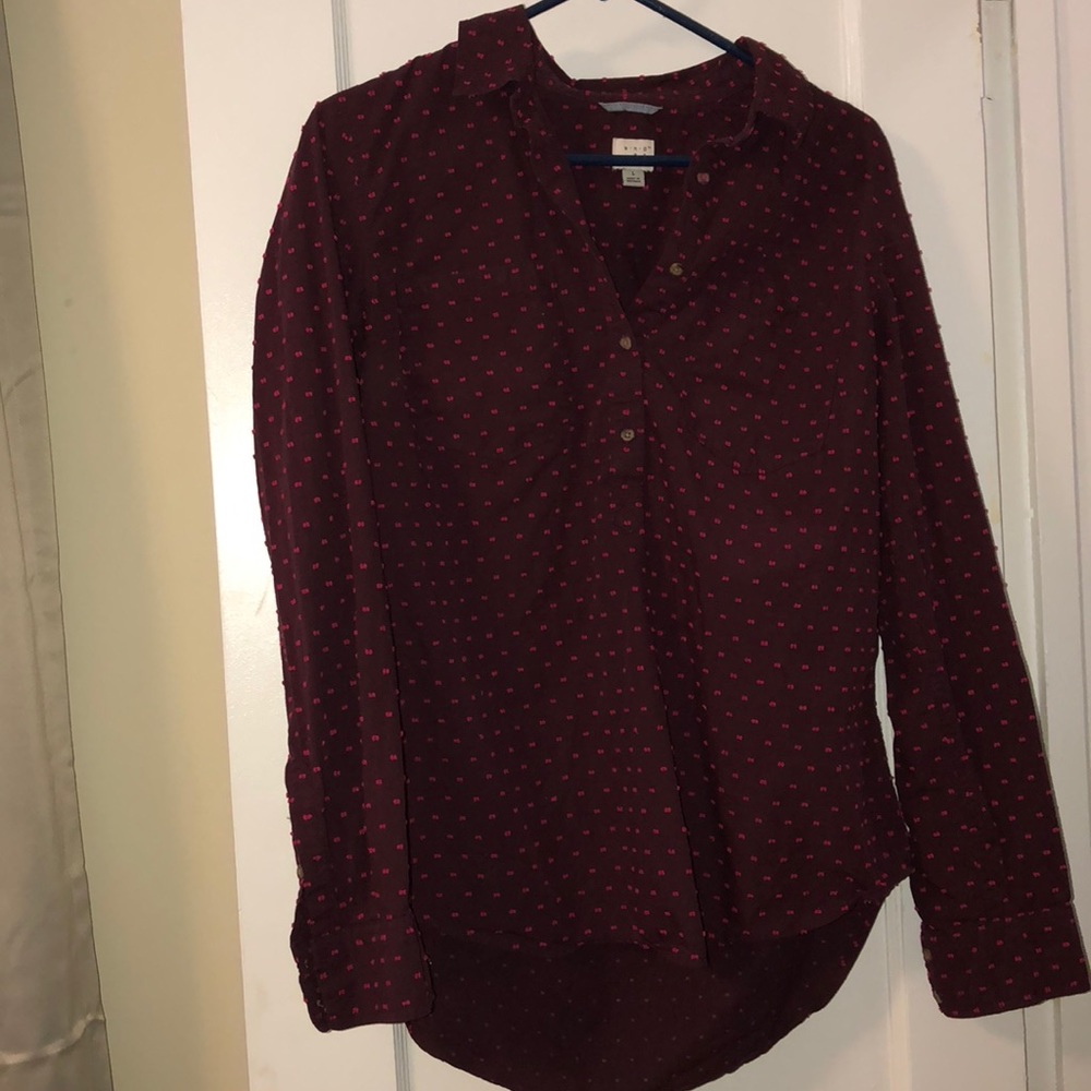 Half button blouse